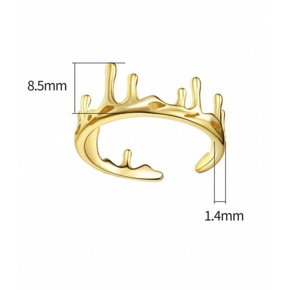 COPY - Honey Drip 18k Gold Plated 925 Sterling Silver Ring - Picture 3 of 5